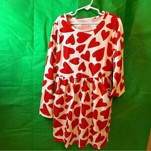 Cat & Jack Red Heart Print Dress